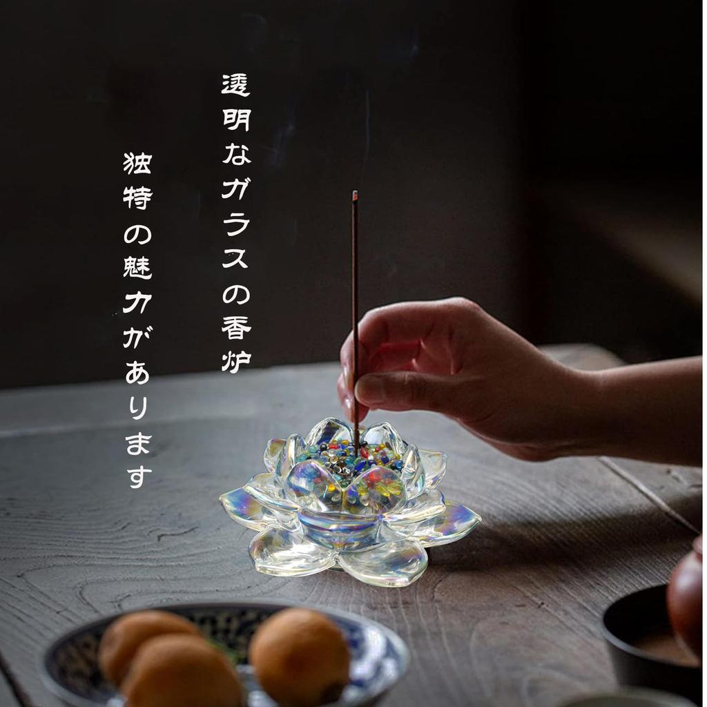 Stylish 2-in-1 Glass Incense Holder, Incense Dishes for Buddhist Altars, Soothing Incense Burner, Tea Ceremony Supplies, Interior Purification, Yoga