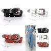 Women Vintage Rock Decorative Jeans Belt Edgy Waistband Metal Adjustable Accents