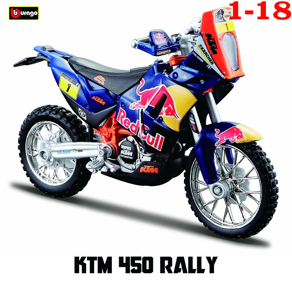 Bburago 1:18 2023 GASGAS RX450F Honda Africa Twin Adventure 790 Adventure R Rally 450F X Diavel S motorcycle model Toy Series
