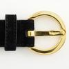 Salvatore Ferragamo Gancini belt black/gold Suede/Plated Gold Women Used