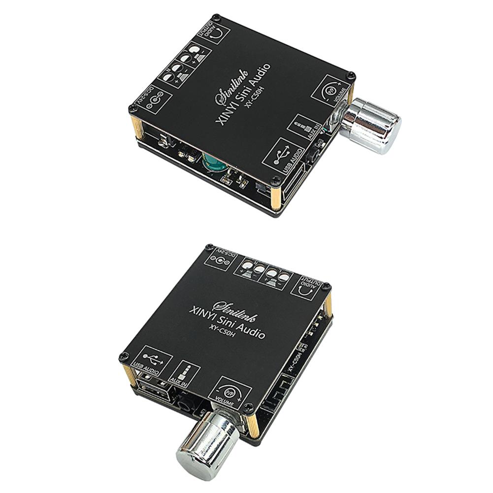 XY-C50H 50Wx2 Bluetooth 5.0 Power Amplifier Class D Audio 10W~200W HiFi Stereo Wireless Music Player Mini USB App Digital AMP