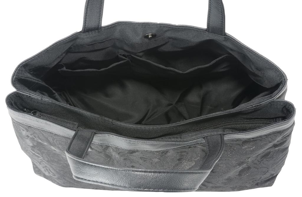 Formal for Ceremonial Rose Pattern [Onta Well] Bag, Black, Occasions, Funerals, Wakes, Handbag,