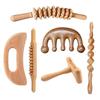 6pcs Wood Therapeutic Massage Tool, Lymphatic Drainage Massager Professional Maderoterapia Kit For Muscle