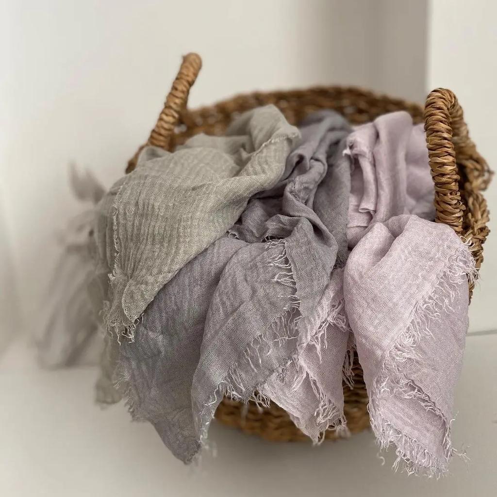 Big Size Crinkle Cotton Hijab Headscarf Women Cotton Muslim Head Wraps Headbands Long Shawls Musulman Scarves Turbans Foulard