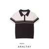 Araltay New Arrival Fashion Style Women's Fashion All-Match Rib Knitting Polo Shirt Collar Top 4938102