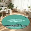 Harley-Davidson Printed Round Crystal Velvet Rug Soft Non Slip Floor Carpet For Bedroom Holiday Gift