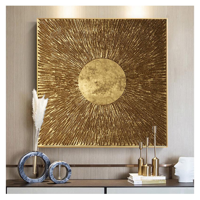 Stampa artistica su tela, decorazione per la casa nordica, quadri da parete per soggiorno, camera da letto, decorazione Laeacco Golden Art Poster Wall