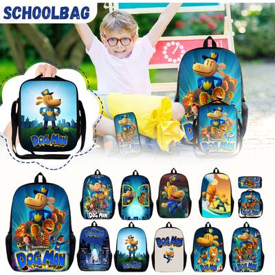 Cartoon Schoolbag Lunch Bag, Pencil Case Lightweight Back To School Supplies Schoolbag Laptop Backpack Large 15 Inch Backpack Small Backpack