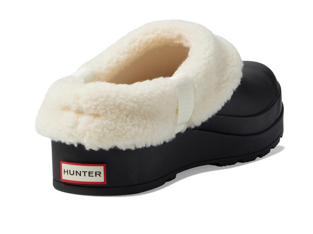 Hunter Play Vegan Shearling Insulated Clogs Size 2E Women's WFF1000RSP, 23.0 Cm,