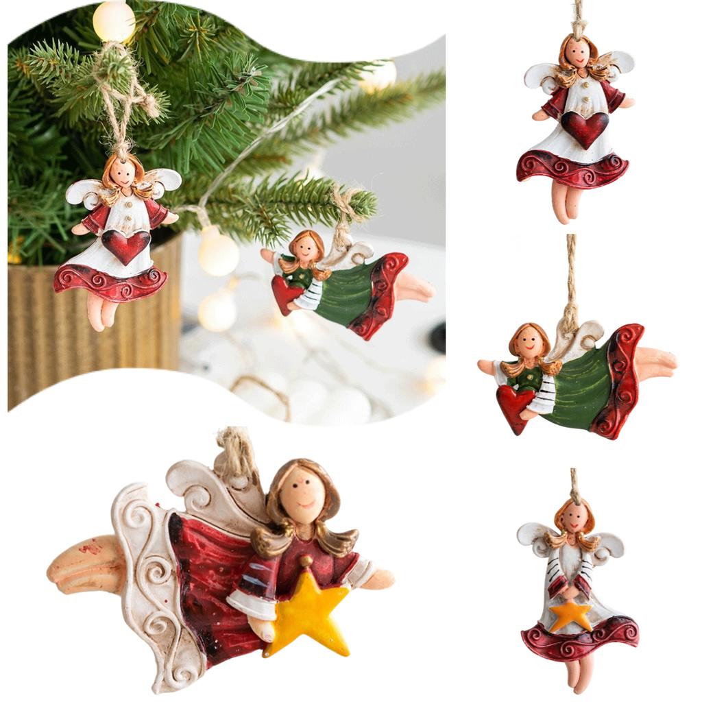 Angel Resin Christmas Tree Decoration Ornament Home Hanging Party Props Gifts