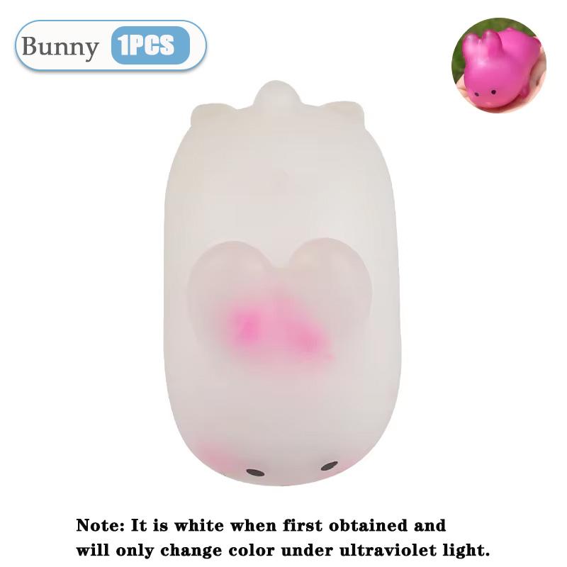 

1-20PCS Color Changing Squishy Bunny Stress Balls Autism Sensory Toy Stress Anxiety Relief Fidget Toys Rebound Squeeze Toy Gifts