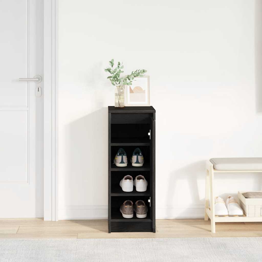 Shoe Cabinet Black Oak Effect 29.5 x 34 x 76 cm Particleboard