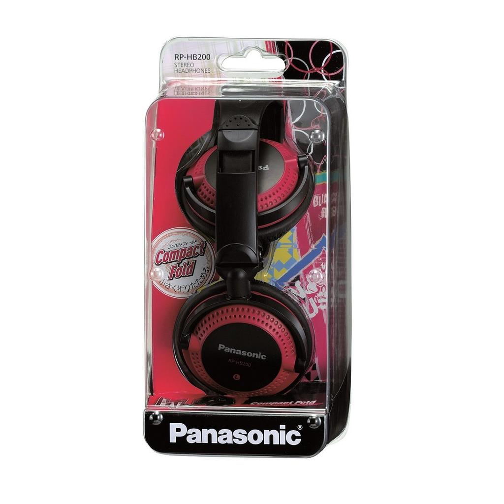 Panasonic Stereo Headphones RP-HB200-R Red