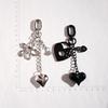 Cute Four-Leaf Clover Heart Keychain Pendant - Small Gift Car Backpack Charm