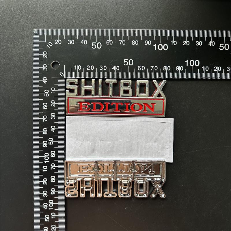 3D SHITBOX Edition Emblem ABS Car Badge Car Tail Trunk Side Body Stickers Vehicle Sticker Decal For Cars Trucks S