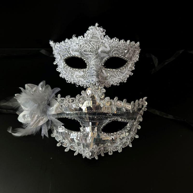 Venetian Half-Face Masquerade Couple Masks for Men and Women
