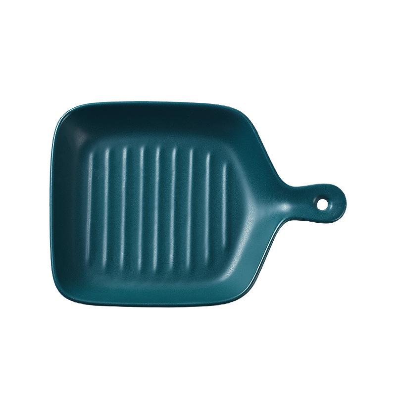 Ins Nordic Tableware Household Plates Creative Plates Baking Trays Ceramic Dishes Irregular Breakfast Dessert Trays Oven