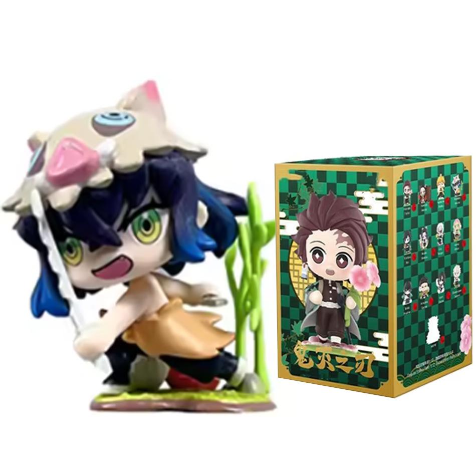 10CM Anime Demon Slayer Figure Tanjiro Kamado Nezuko Cartoon PVC Model Desktop Ornament Child Christmas Halloween Gift