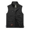 Summer Men's Vest Outdoor Mesh Thin Stand Collar Jacket Sports Quick-drying Vest Fishing Horse Clip Shoulder