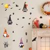 2 foi/set Autocolante de Halloween Liliacul înfricoșător Dovleac Gnom Păianjen Vrăjitoare Autocolante pentru fereastră Autocolante de perete de Ziua Recunoștinței de Halloween