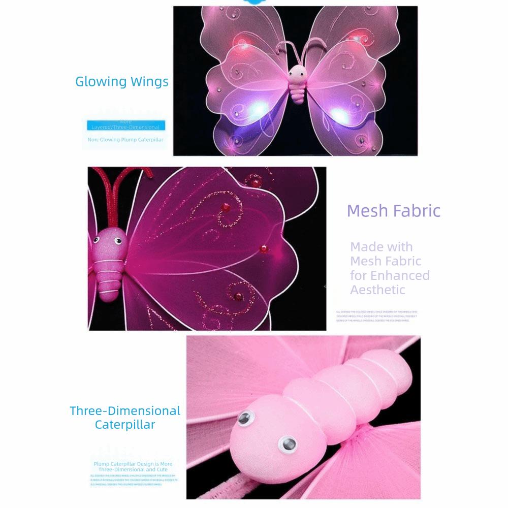Funny Glowing Butterfly Wings Luminous Princess Dress Costume  Birthday Gift