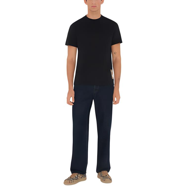 Burberry Check-logo Patch Cotton T-shirt 81048891