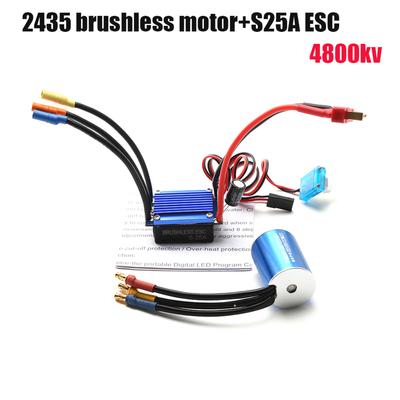 Moteur sans balais 2435 4800KV et remplacement ESC 25A pour camion télécommandé HSP Wltoys 1/16 1/18