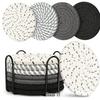 Cotton Rope Coasters with Storage Rack - Multiple Styles for Coffee or Dining Table Heat Insulation.