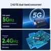 Regent 1300M USB WiFi 5 Dual-Band Wireless Network Card for Desktop & Laptop (5G, Driver-Free)