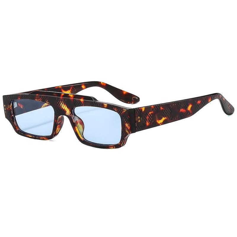 Sunglasses European and American new small frame square sunscreen sunglasses concave stylish personalized granular glasses