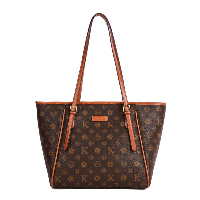 

Women s Large Capacity 2025 High-End Shopping and Commute Tote Bag кофейный