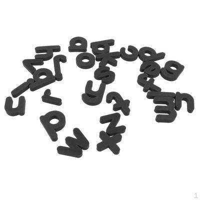 Black EVA Ic Alphabet/Letters Fridge Car Stickers Children Educational Toys Accessories –26pcs