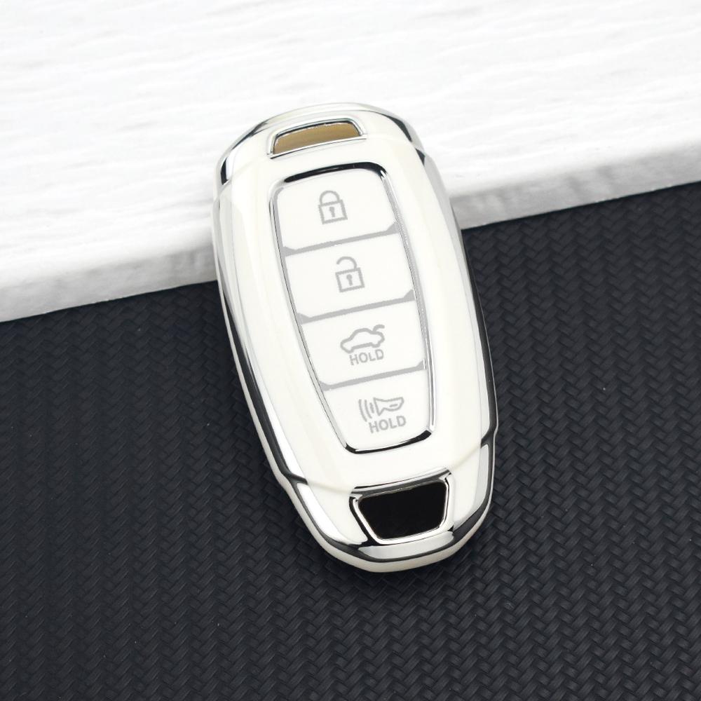 3/4/5 Buttons TPU Key Case Fob for Hyundai Santa Fe KONA I30 Accent Ix35 Encino Solaris Azera Grandeur Ig Palisade Key Chain Set