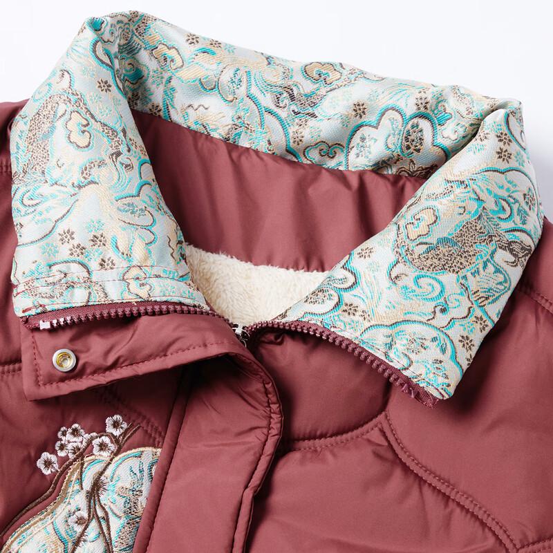 Pasit Women's New Chinese Style Embroidered Winter Cotton Jacket