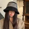 Bucket Hat Women Autumn Winter Big Head Girth Color Warm Fisherman Cap Match Premium Feeling Cotton Outdoor