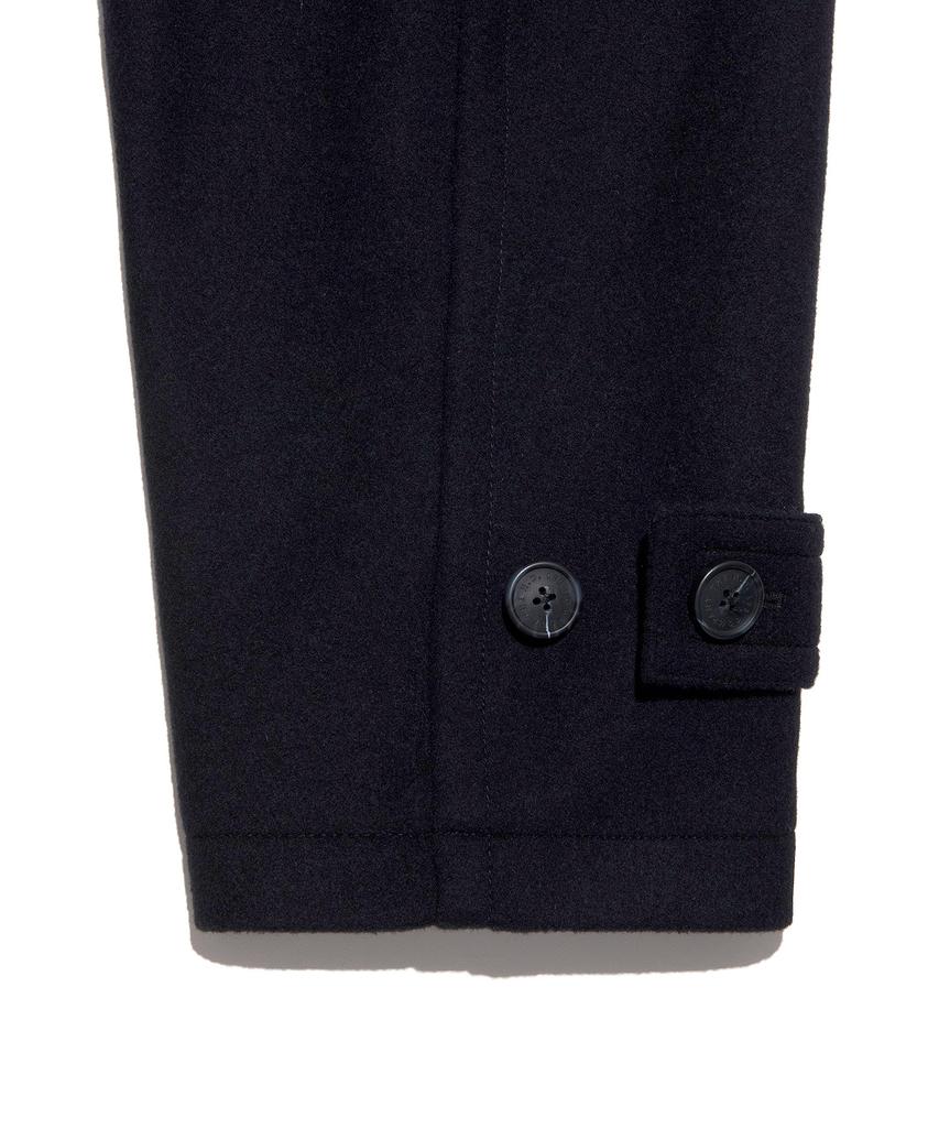 Lee Wool Blend Long Duffle Coat Navy