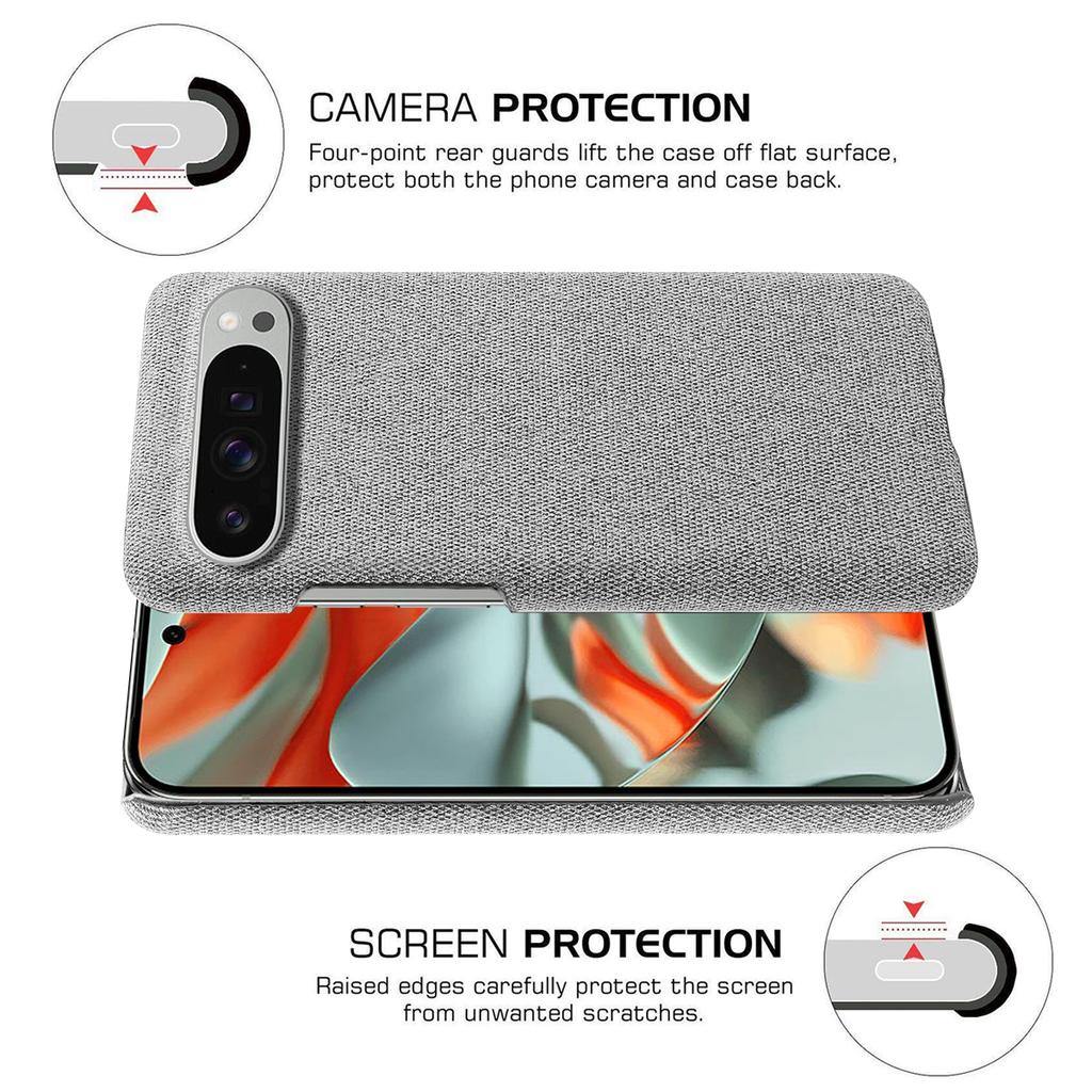 Google Pixel 10 Pro XL 5G 9a 9 Pixel10 Pixel9 Pixel 9 Pro XL için Sonbahar Koruyucu Hafif Kumaş Oturan Kılıf Moda Kapak