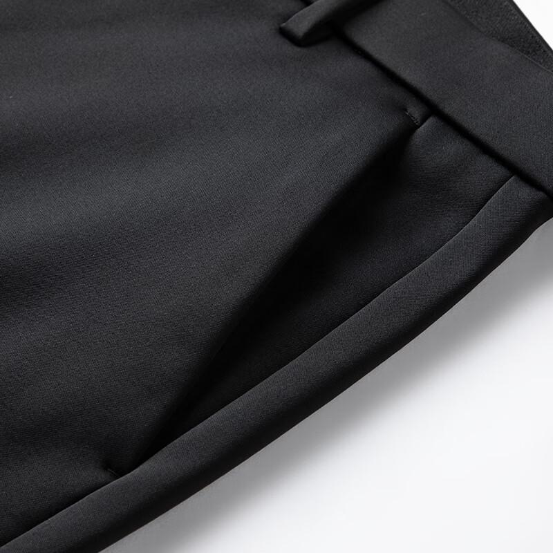 ROMON Men's Wool-Blend Straight-Leg Casual Pants