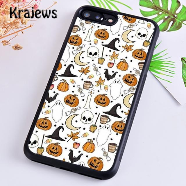 Krajews Halloween Moon Witch Horror Phone Case Cover For iPhone 17 Air 16 15 14 plus 11 12 13 pro max coque Fundas