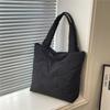 Minimalist Nylon Tote Bag for Women – Lightweight & Water-Resistant Design with Wave Stitching, Perfect for Daily Use