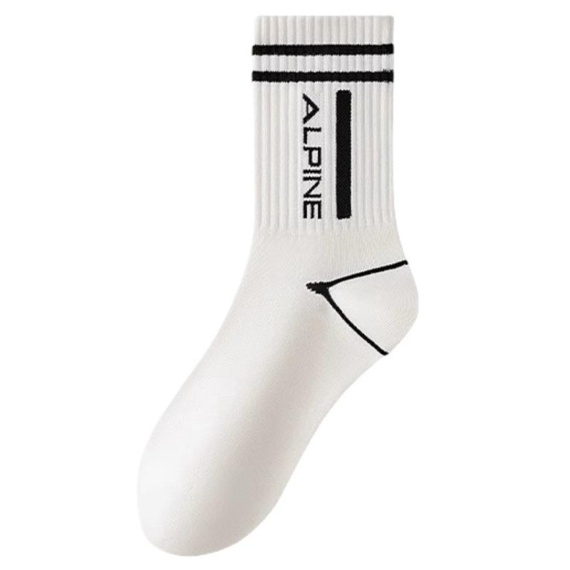 

Мужские осенне-зимние носки из чистого хлопка с дезодорантом, новые студенческие спортивные носки 1 pair белый