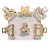 6 Pieces Hair Clutures for Women Stylish, Hair Clip for Women, Stylish Hair Clutchers for Women with Mini Pearl and Stone Accents, Diamond Hair A