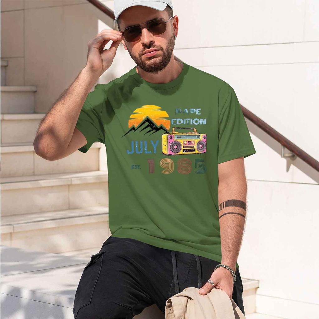 40th Birtay Shirt Short Sve Summer Casual Retro 1985 Couple Tee For Wife Husband 40 Years Number Gift Breathable 2026 New Model