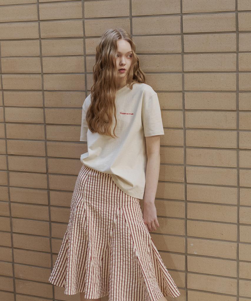 GREENBUTTER Cozy Solid Tee (L/Beige)