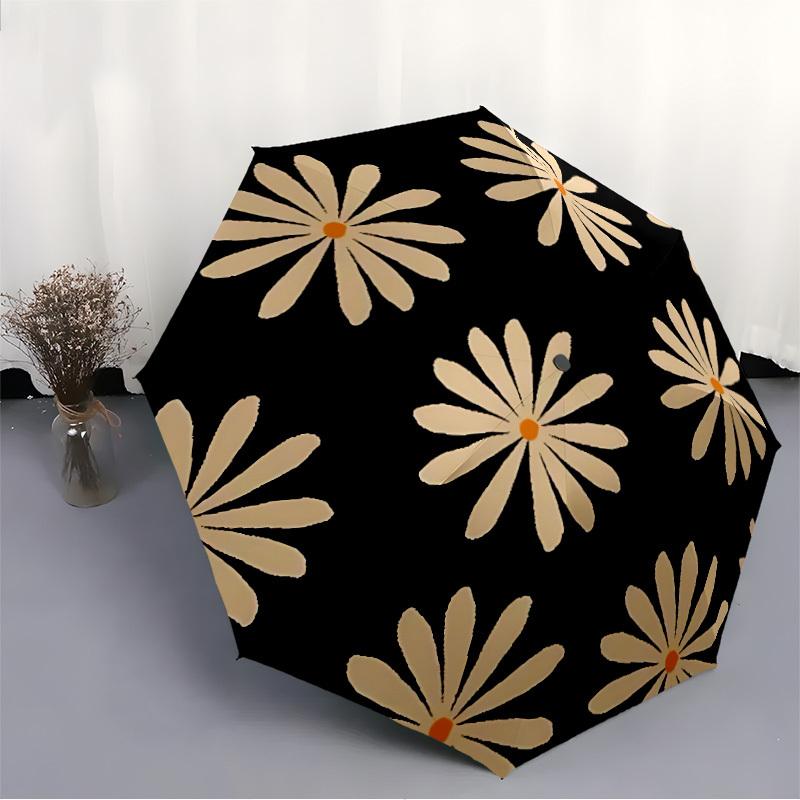 1pc Floral Pattern Automatic Open/Close Umbrella Compact Folding Umbrella, All-Season Portable Umbrella for Women/Men F1124110