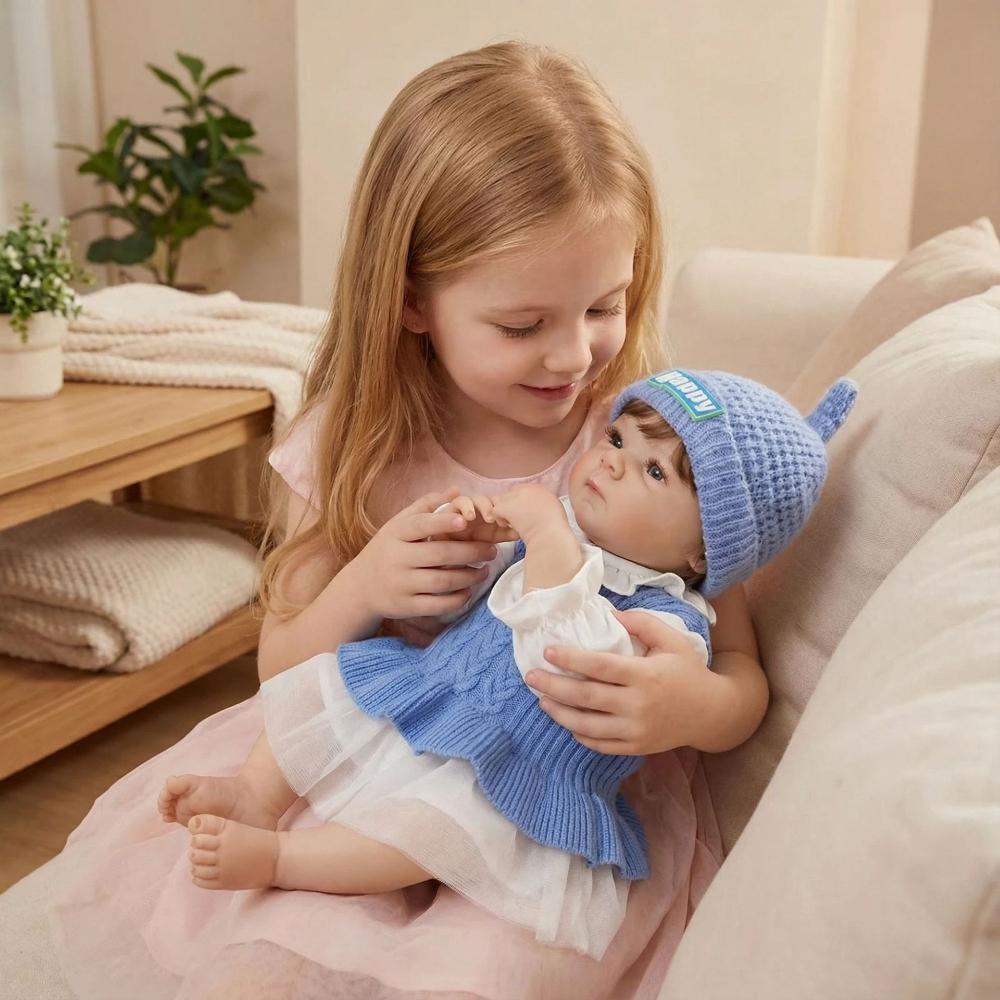 18 Inch Implanted Mohair Simulation Doll Bettie Full Silicone Body Bathable Newborn Dolls Realistic Play House Toy Baby Doll Child Birthday Xmas Gifts