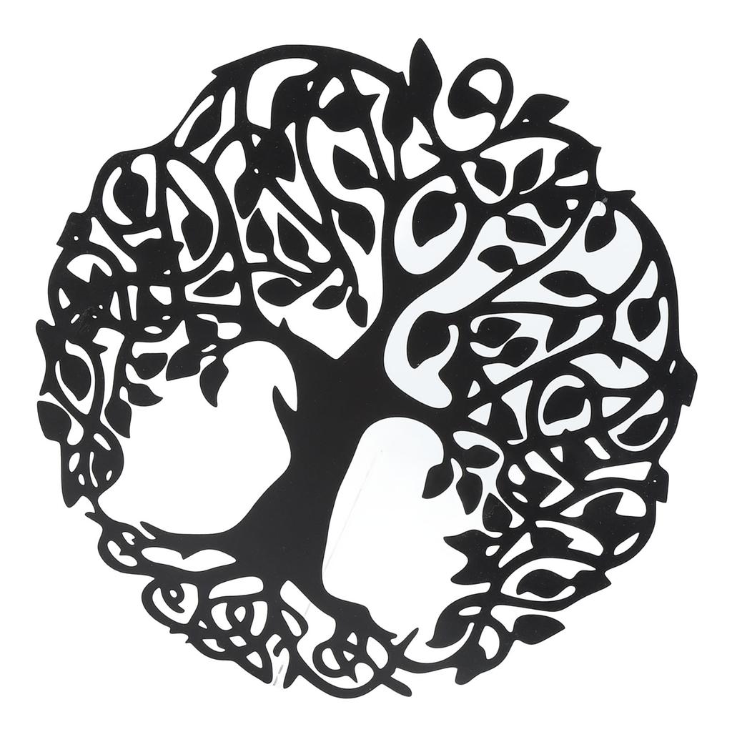 Tree of Life Wall Plaque 11.8 Inch Metal Wall Hanging Decor Garden Art Sculpture for Bathroom