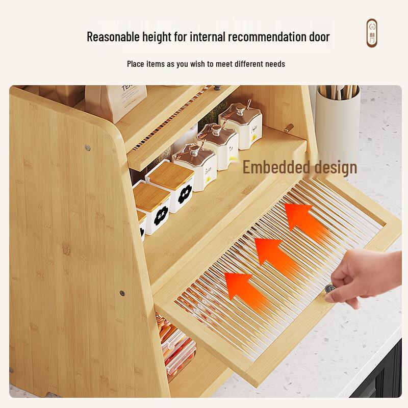 Miling 3-Tier Bamboo Kitchen Storage Shelf