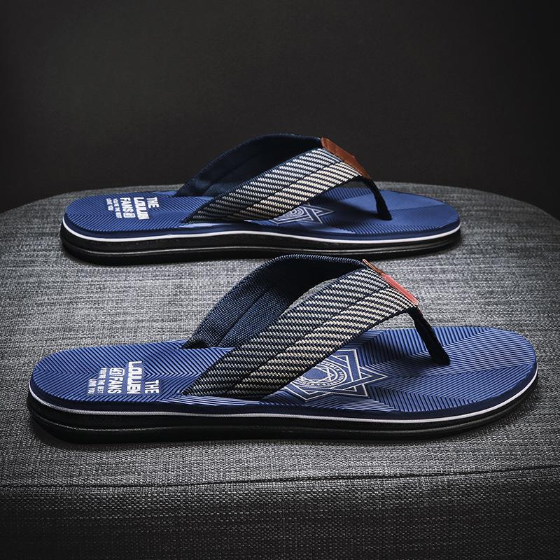 New Beach Flip-flops Men's Summer Non-slip Pinch Casual Sandals Wear Thick-soled Men's Slippers