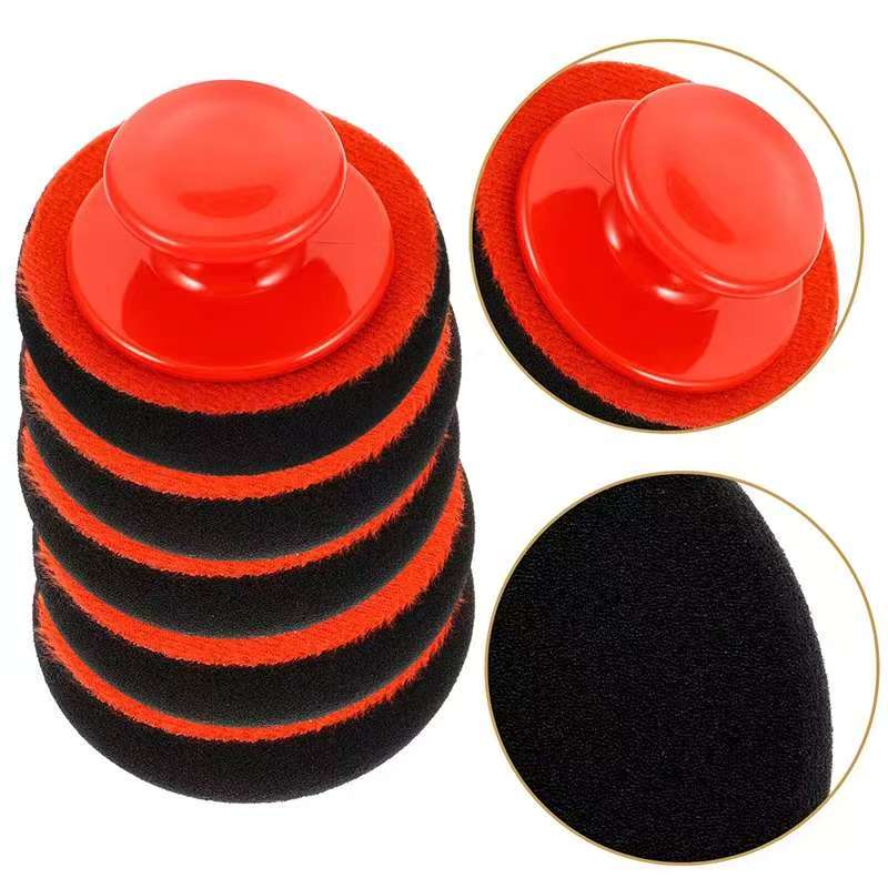 

5PCs foam car wax applicator pad hand polisher car wax sealing glaze car beauty wax mall sponge polisher accessories